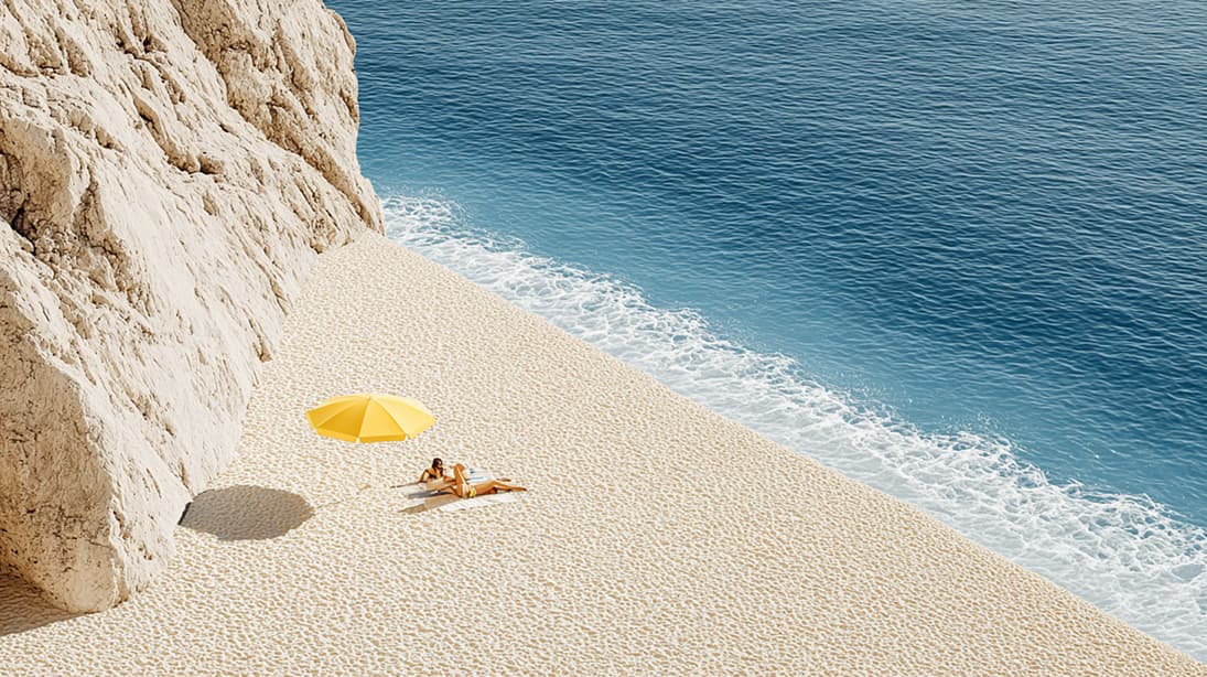 Costa Smeralda aerial shoreline and beaches